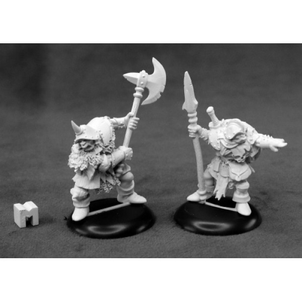 Figurine Reaper Orc Hunter With Spear 77045 - Miniature Non Peinte 25mm Pour Jeux De Rôle (Donjons & Dragons)